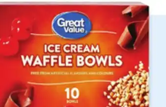 Walmart Great Value ice Cream Waffle Bowls or Cones offer