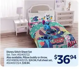 Walmart Disney Stitch Sheet Set offer