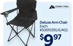 Walmart Ozark Trail Deluxe Arm Chair offer