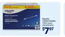 Walmart Equate Cotton Swabs offer