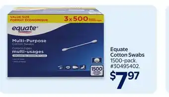 Walmart Equate Cotton Swabs offer