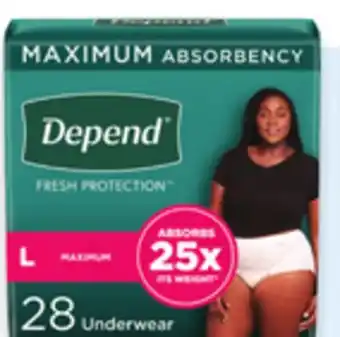 Walmart Depend Incontinence Underwear offer