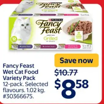Walmart Fancy Feast Wet Cat Food Variety Pack offer