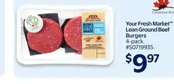 Walmart Your Fresh Market Lean Ground Beef Burgers offer