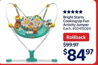 Walmart Bright Starts Cooking Up Fun Activity Jumper offer