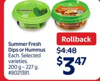 Walmart Summer Fresh Dips or Hummus offer