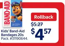 Walmart Kids' Band-Aid Bandages 20s offer