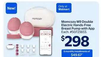 Walmart Momcozy M9 Double Electric Hands-Free Breast Pump with App offer