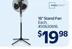 Walmart MAINSTAYS 16 Stand Fan offer
