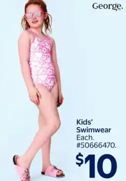 Walmart Kids' Swimwear offer