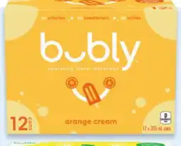 Walmart Bubly Sparkling Water Beverage Orange Cream offer
