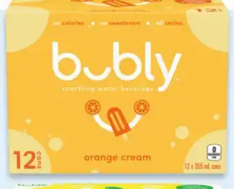 Walmart Bubly Sparkling Water Beverage Orange Cream offer