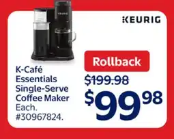 Walmart K-Café Essentials Single-Serve Coffee Maker offer