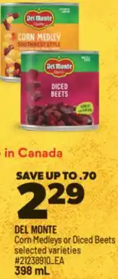 Real Canadian Superstore DEL MONTE CORN MEDLEYS OR DICED BEETS, 398 ML offer