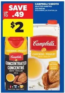 Real Canadian Superstore CAMPBELL'S BROTH, 250/900 ML offer