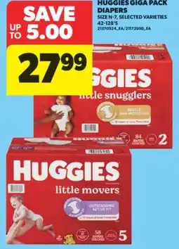 Real Canadian Superstore HUGGIES GIGA PACK DIAPERS, 42-128' S offer