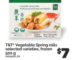 Real Canadian Superstore T & T VEGETABLE SPRING ROLLS, 500 G offer