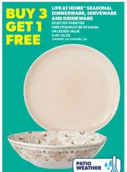 Real Canadian Superstore LIFE AT HOME SEASONAL DINNERWARE, SERVEWARE AND DRINKWARE offer