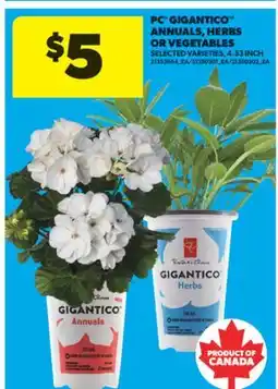 Real Canadian Superstore PC GIGANTICO ANNUALS, HERBS OR VEGETABLES, 4.33 INCH offer