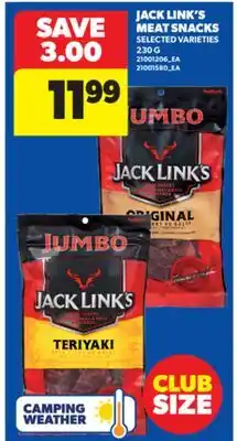 Real Canadian Superstore JACK LINK'S MEAT SNACKS,230 G offer