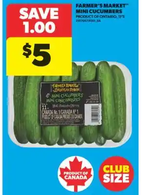 Real Canadian Superstore FARMER'S MARKET MINI CUCUMBERS, 11' S offer