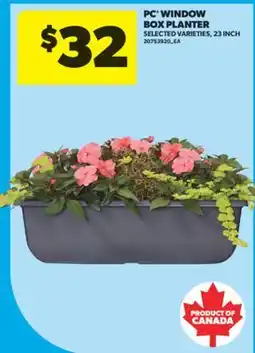 Real Canadian Superstore PC WINDOW BOX PLANTER, 23 INCH offer