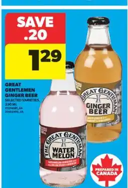 Real Canadian Superstore GREAT GENTLEMEN GINGER BEER, 250 ML offer