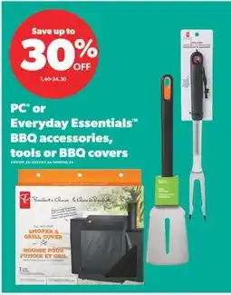 Real Canadian Superstore PC OR EVERYDAY ESSENTIALS BBQ ACCESSORIES, TOOLS OR BBQ COVERS offer