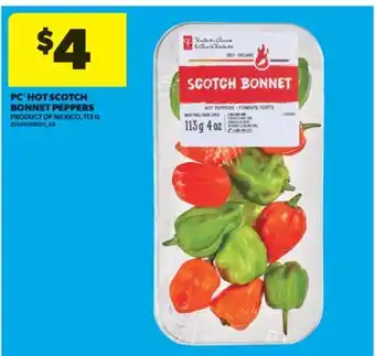 Real Canadian Superstore PC HOT SCOTCH BONNET PEPPERS, 113 G offer
