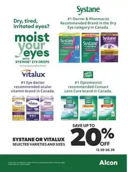 Real Canadian Superstore SYSTANE EYE DROPS WITH SYSTANE OR VITALUX offer