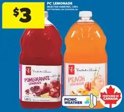Real Canadian Superstore PC LEMONADE, 1.89 L offer