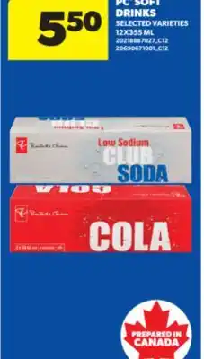 Real Canadian Superstore PC SOFT DRINKS, 12X355 ML offer