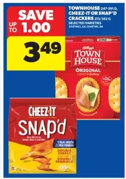 Real Canadian Superstore TOWNHOUSE, 247-391 G, CHEEZ-IT OR SNAP'D CRACKERS, 213/352 G offer