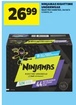 Real Canadian Superstore NINJAMAS NIGHTTIME UNDERWEAR, 34/44' S offer