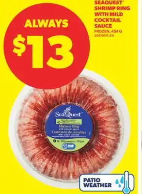 Real Canadian Superstore SEAQUEST SHRIMP RING WITH MILD COCKTAIL SAUCE, 454 G offer
