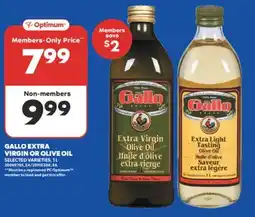 Real Canadian Superstore GALLO EXTRA VIRGIN OR OLIVE OIL, 1 L offer