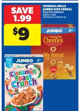 Real Canadian Superstore GENERAL MILLS JUMBO SIZE CEREAL, 825 G - 1.3 KG offer