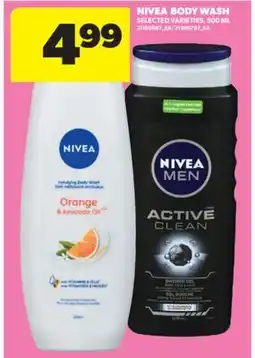 Real Canadian Superstore NIVEA BODY WASH, 500 ML offer