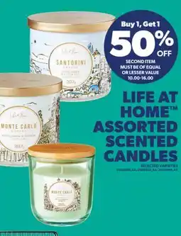 Real Canadian Superstore LIFE AT HOME ASSORTED SCENTED CANDLES offer