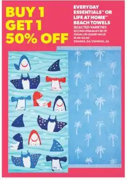 Real Canadian Superstore EVERYDAY ESSENTIALS OR LIFE AT HOME BEACH TOWELS offer
