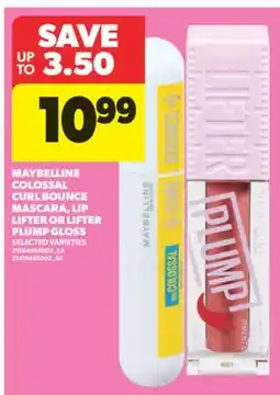 Real Canadian Superstore MAYBELLINE COLOSSAL CURL BOUNCE MASCARA, LIP LIFTER OR LIFTER PLUMP GLOSS offer