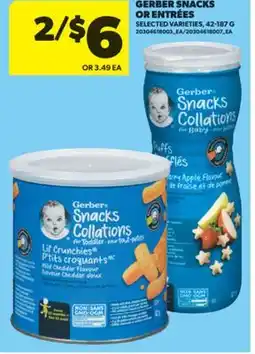 Real Canadian Superstore GERBER SNACKS OR ENTRÉES, 42-187 G offer