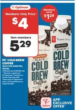 Real Canadian Superstore PC COLD BREW COFFEE, 900 ML offer