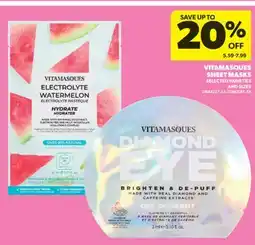 Real Canadian Superstore VITAMASQUES SHEET MASKS offer