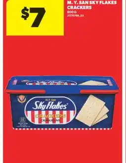 Real Canadian Superstore M. Y. SAN SKY FLAKES CRACKERS, 800G offer