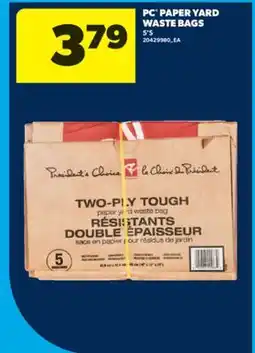 Real Canadian Superstore PC PAPER YARD WASTE BAGS, 5'S offer