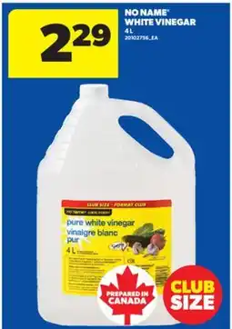 Real Canadian Superstore NO NAME WHITE VINEGAR, 4 L offer
