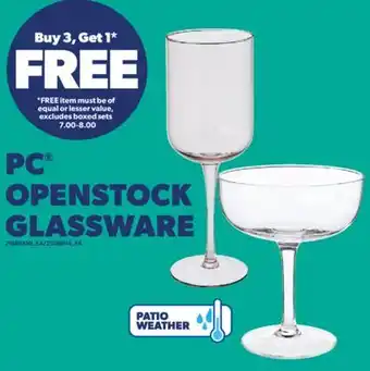 Real Canadian Superstore PC OPENSTOCK GLASSWARE offer