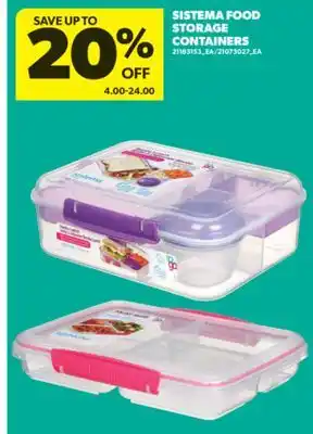 Real Canadian Superstore SISTEMA FOOD STORAGE CONTAINERS offer