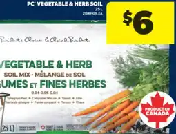 Real Canadian Superstore PC VEGETABLE & HERB SOIL, 25 L offer